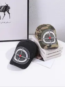 Bullseye Embroidered Baseball Cap, Casual Outdoor Sports Hat for Men & Women, Adjustable Sun Protection Cap for Daily Wear