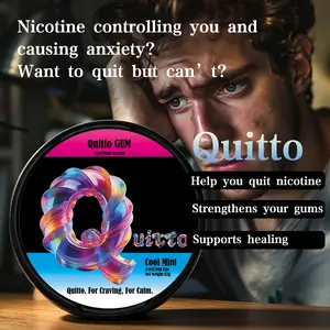 Quitto Energy GumIHelp quit nicotinelSupports gum healthIRepairand Regeneration|Natural & Healthy Ingredients