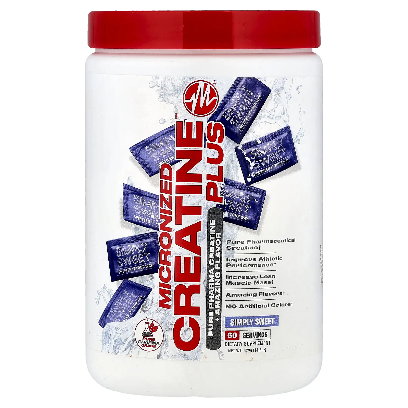 Metabolic Nutrition Micronized Creatine Plus™, Simply Sweet, 14.8 oz (420 g)