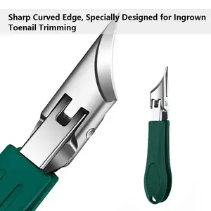 Three Sets of Eagle Beak Beveled Nail Clippers - Wide Jaw Opening Anti-Splash Slanted Nail Clipper, 25 Degree Oblique Nail Clipper, Ingrown Toenail Clippers for Thick Nails for Seniors, Ergonomic Non‑Slip Grip,  Practical Home Foot Care Tool