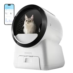 CATLINK Scoop Robot-Pro 15L Lid-Equipped Automatic Self-Cleaning Cat Litter Box, Dual-AI Camera Tracking, 2.4/5G WiFi App Control, Weekly Health Reports, Auto Waste Packing, Odor Control, Litter Box With Lid