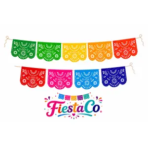 PAQ. 10 PZAS PLASTICO PICADO EN TIRA 1/2 DESTELLO MULTICOLOR