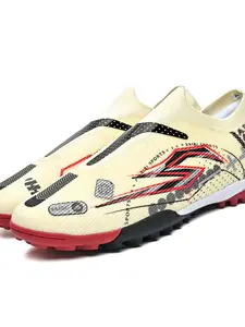 Men's Football Shoes TF Studs, Outdoor Sports Cleats, Durable Anti-Slip, Superior Grip, Ankle Protection, Rubber Sole, All-Season Use, TF Soccer Shoes