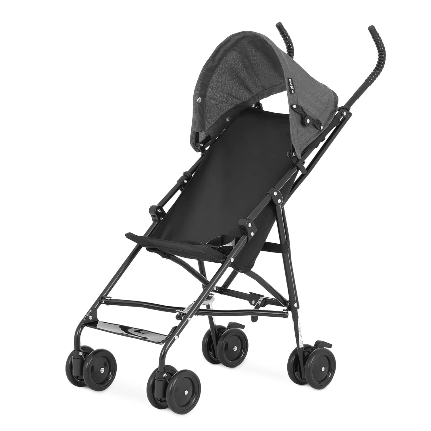Dream On Me Aero Travel Umbrella Stroller, One-Hand Quick Fold, 3-Point Safety Harness, Dual Brakes, Adjustable Removable Canopy, Lightweight Compact & Space-Saving, for 6 to 36 Months – Black