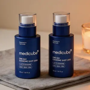 Medicube One Day Exosome Shot 2000 Anti-Aging Pore Ampoule, Lacto Exosome Firming Serum to Lift Sagging Pores & Refine Aging Uneven Skin