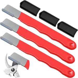 Garden Tool Sharpener for Pruner/Pocket Knives - Portable Blade Sharpening Tool for Garden Use Convenient Carry Shears Rubber Repair