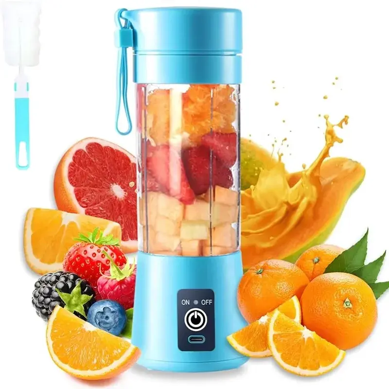 380ml Multifunctional Juicer Machine - Portable USB Rechargeable Mini Electric Blender with USB Port & Separable Parts, Household Kitchen Appliance for Smoothies Mix, Outdoor Picnic Use