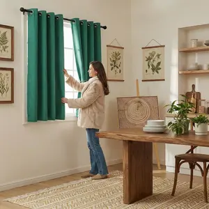 Summer Vibes, 52x63 Inch 2pcs Blackout Curtains for Living Room Bedroom Kitchen Linen Blackout Curtains, Grommet Luxury Black Out Curtains for Windows Apartment L69
