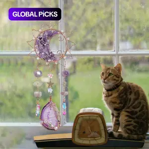 Sun-Shaped Crystal Sun Catcher Dream Catcher, Room Wall Hanging Car Decoration Backpack Charm, Perfect Birthday