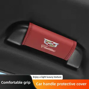 2pcs Car Roof Handle Protection Cover Gloves Auto Accessories For Cadillac Escalade CTS ATS XTS CT4 CT5 XT5 XT4 XT6 CT6 Lyriq SRX ELR Celestiq EXT XLR