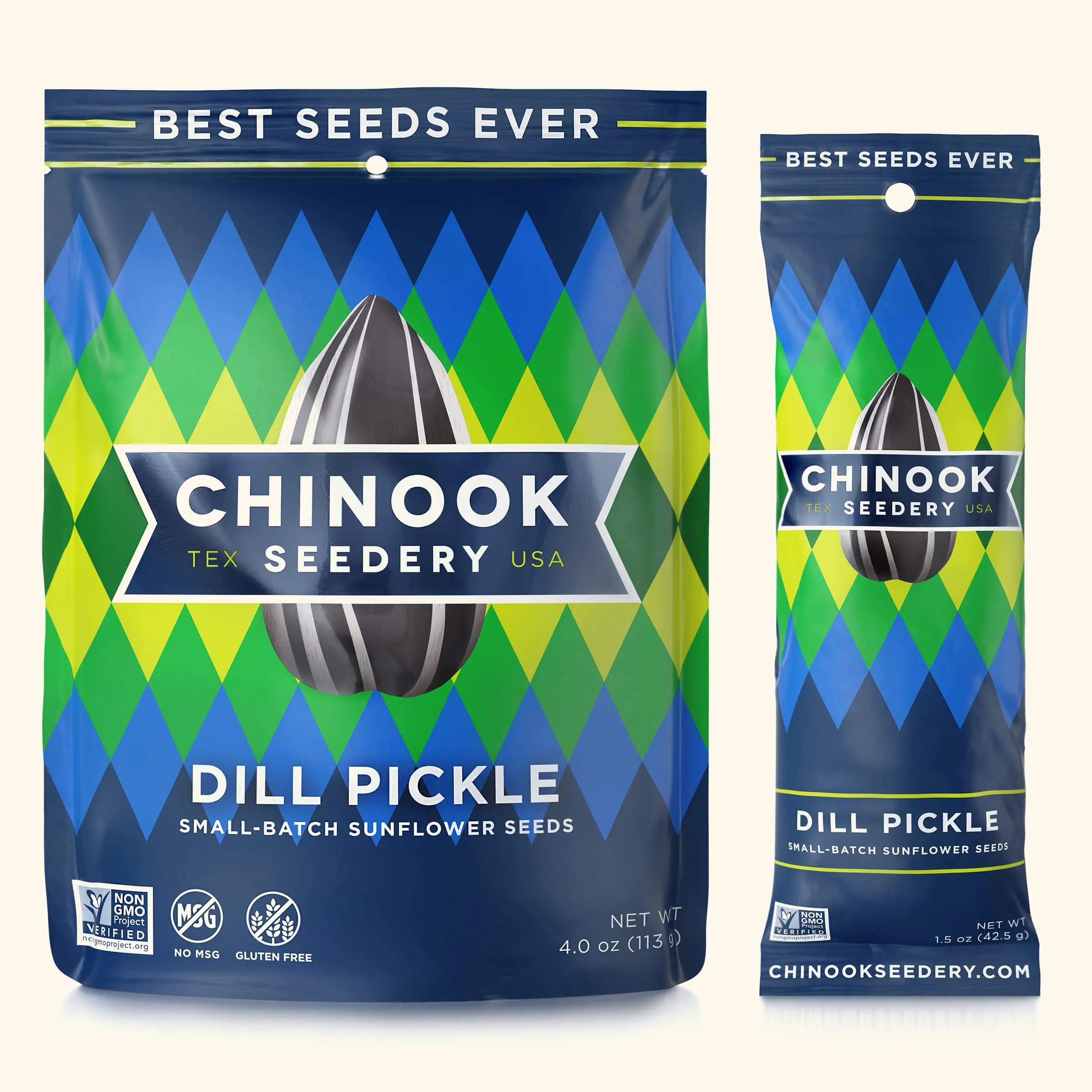 Chinook Seedery Dill Pickle Sunflower Seeds - 12-Pack 4oz Bags, Vegan, Gluten-Free, Non-GMO, Low Sodium, High Protein Healthy Keto Pantry Snacks for Road Trips, Camping, Baseball, Softball