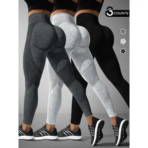 3-piece set of women's high waisted sports leggings, casual, comfortable, breathable leggings, suitable for yoga gym exercise, all season women's sportswear gifts
