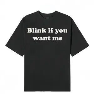 Express Your Humor with a Blink If You Want Me Shirt Y2K Funny Sarcastic Meme Tee Retro 90s Shirt
