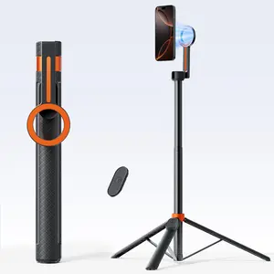 Weilisi Magnetic Selfie Stick Tripod with Remote, 65" Phone Stand Compatible with iPhone 11-16 & Android, All-in-One for Stable Videos & Photos (Includes Metal Ring) #BestXmasGift