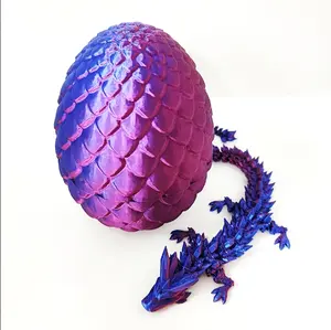 3D Printed Dragon Statue, 1 Count Vibrant Gradient Dragon Egg Ornament, Creative Desktop Decoration for Home Office, Home Decor Gifts, Decorative Home Ornament, Desktop Art Ornament