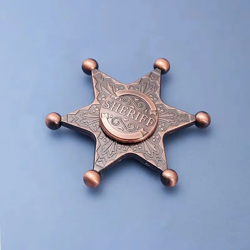 Metal Edc Fidget Spinner, Hexagon Star Design, Anxiety Relief Stress Management Tool, Perfect Gift for Adhd Patients, Stress Relieving Accessory, Stress Relief Tools, Stress Relief Gadgets, Stress Relief Fidgets, Metallic Finger Spinner