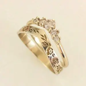 2 Pieces Set Of Vintage Elegant Ring Stack Ring Set, Fine Jewelry For Women's Weddings Or Banquets, Perfect For Everyday Vacations sydney  ring  star oval  engagement