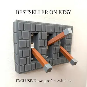 Mining game triple lever light switch premium low profile lever