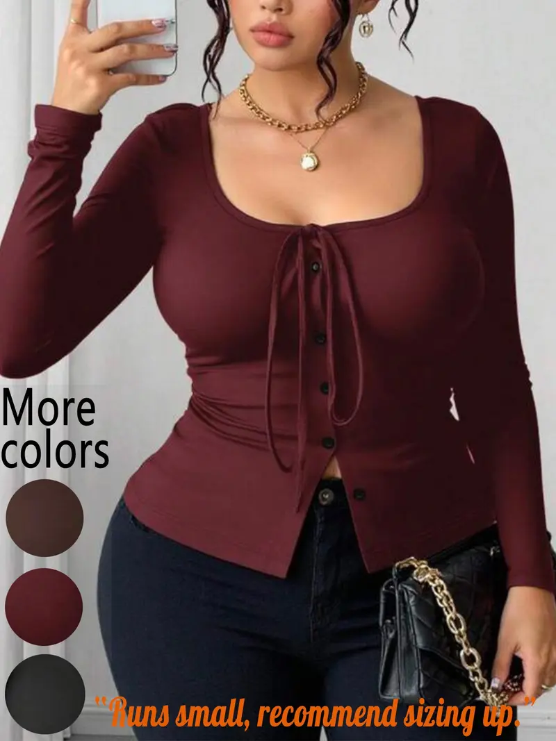 tiktok front tie top - TikTok Shop