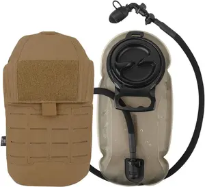 KRYDEX Tactical Molle Hydration Pouch with 1.5L Inner Bladder Low Profile Water Reservoir Bag for Molle Vest Backpack for Cycling Hiking Climbing Hunting