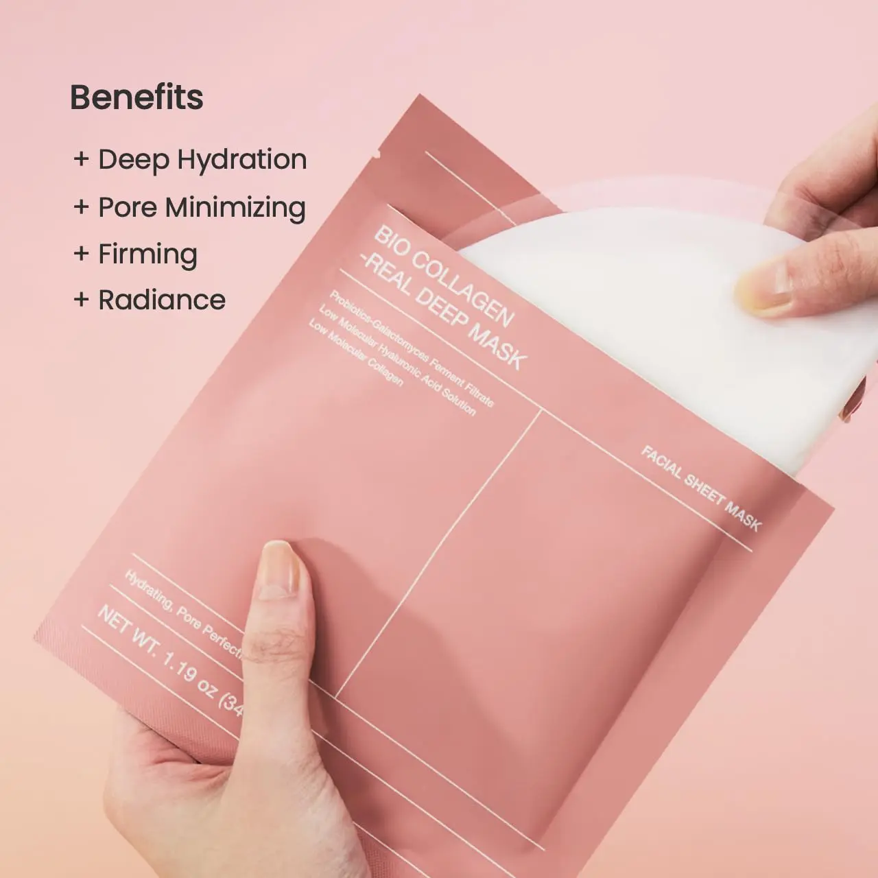 BIODANCE Bio Collagen Real Deep Mask 4pcs x 1.19oz(34g) Bio-Collagen Mask that provide deep hydration, brightening, pore minimizing, and firming