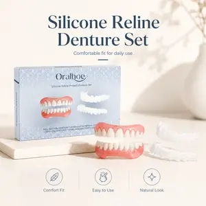 Silicone Denture Set, Fit Denture Set for Adults – Natural Looking Snap-On Veneers for a Brighter, Confident Smile | Comfortable Reusable Teeth Cover with Easy Mold Technology Improve Smile, Dental Care Set