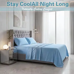 WVG Bedding 4-Piece Microfiber Sheet Set King/Queen/Full/Twin Size Solid Colors Comfy and Breathable Deep Pockets Hotel Quality Easy-Fit Summerwins Gift