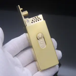 Old Vintage Creative Lighter, Cool Lighter, Push-Pull Sliding Switch, High-Grade Metal Pure Copper Lighters, Gift Box Packaging, Suitable For Smokers, Outdoor Camping Fire, Holiday Gifts, (Excluding Fuel)