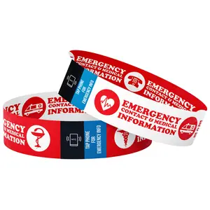 Adult Smart ID Wristband providing instant access to emergency contacts, allergies, and medical info with a quick smartphone tap—no apps needed!
