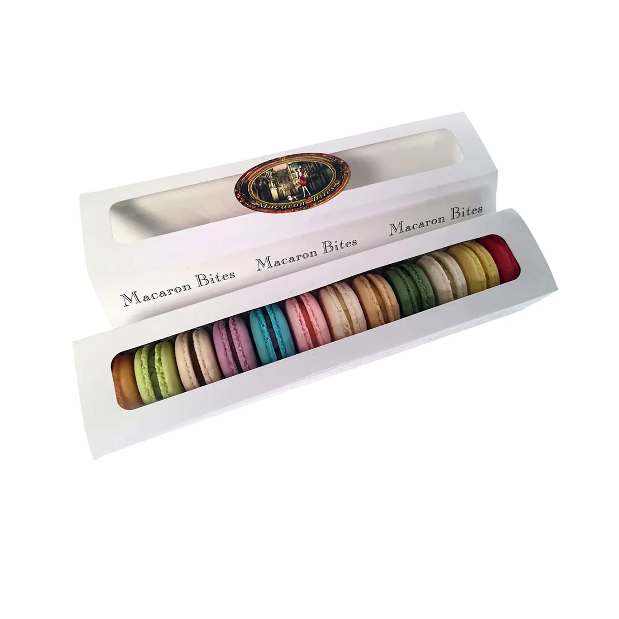 Macaron Bites French Macarons - Mixed Box of 12 Assorted Cookies with Creamy Exotic Fillings for Parties