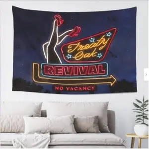 Treaty Oak Revival - No Vacancy Tapestry Cotton Decor bedroom decorative accessories