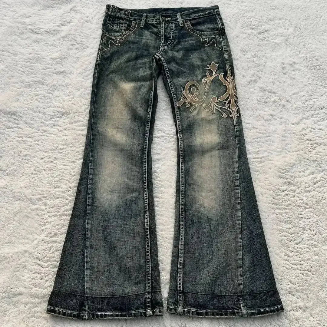 Women'S Pants Retro Low-Waisted Y2k Jeans For Women Street Style Punk Suitable For Retro Casual Outfits