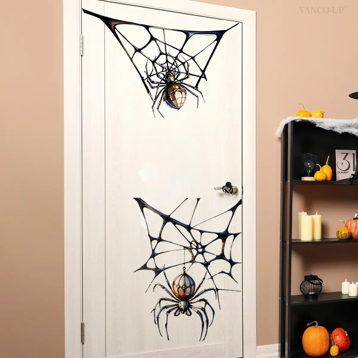 Spider Web Wall Sticker (30x60cm), Halloween Decoration Decal Home Decor for Living Room & Bedroom Walls, Easy-Remove Decorative Background Decor Ornaments, Decorative Stickers, Decoration Items