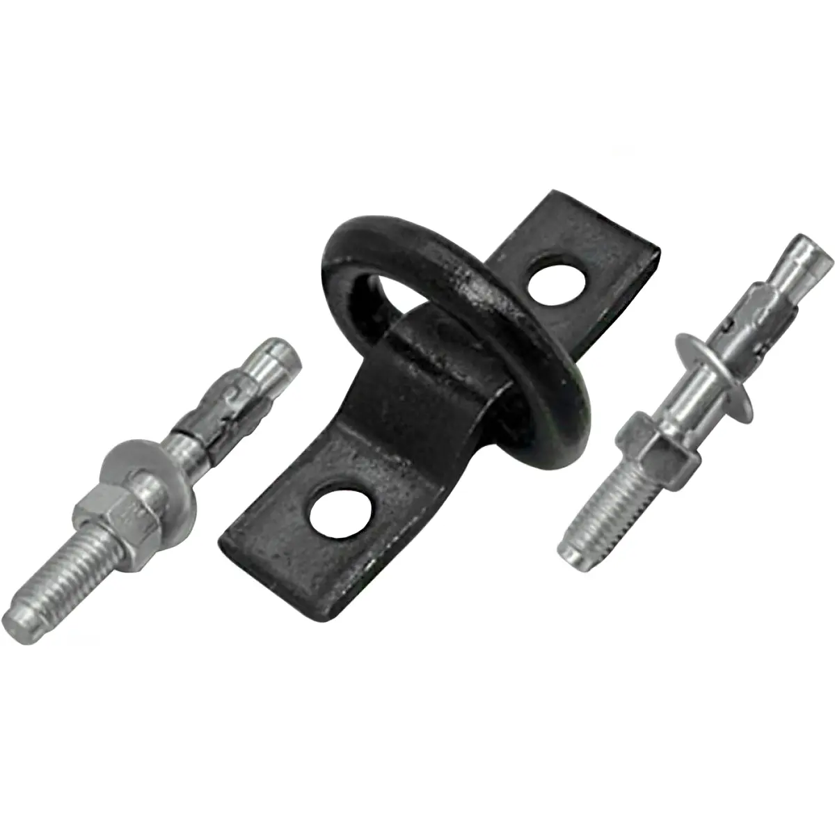 Title Boxing Floor Mount Bag Anchor, Sturdy Stainless Steel Martial Arts Accessory, Super Strong Flat Lay Installation Component, Two Piece Set