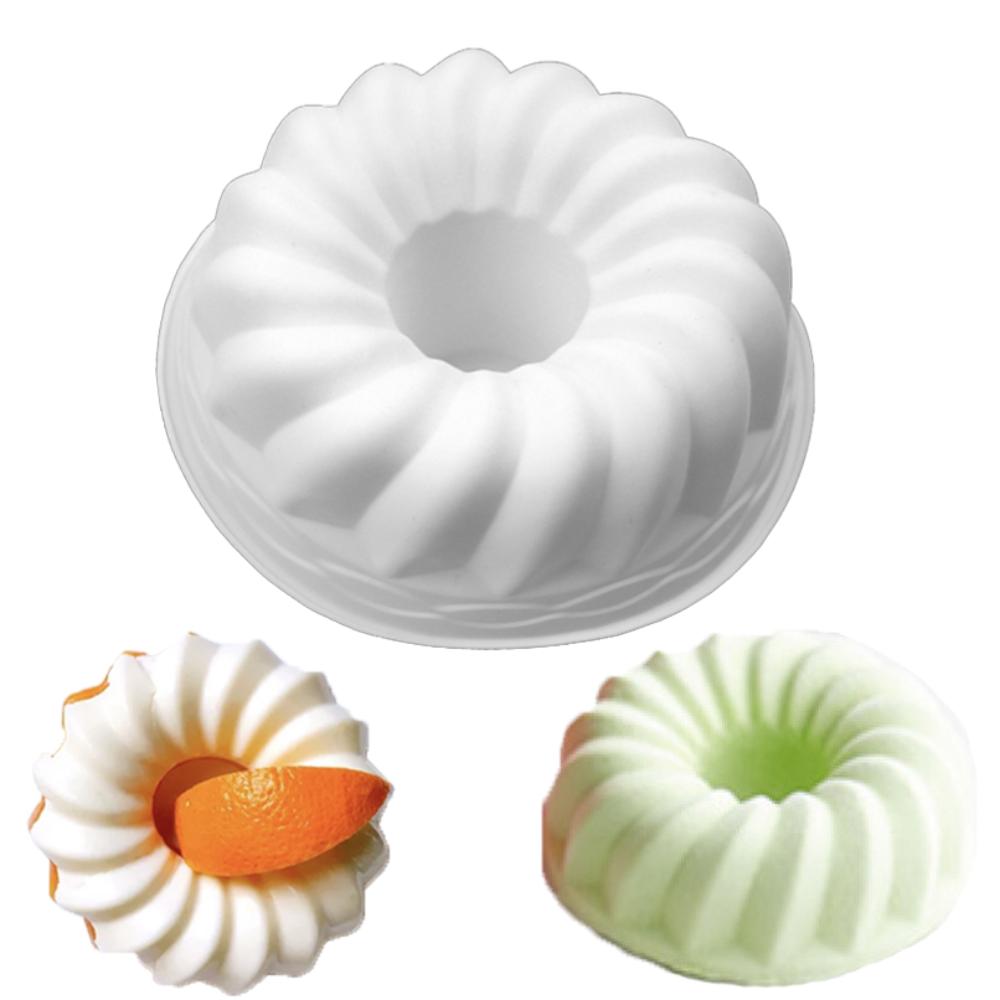 Single Large Savarin Cake Mold Baking Tool Silicone Baking Tray Manual Bread Kitchen Accessories LD388