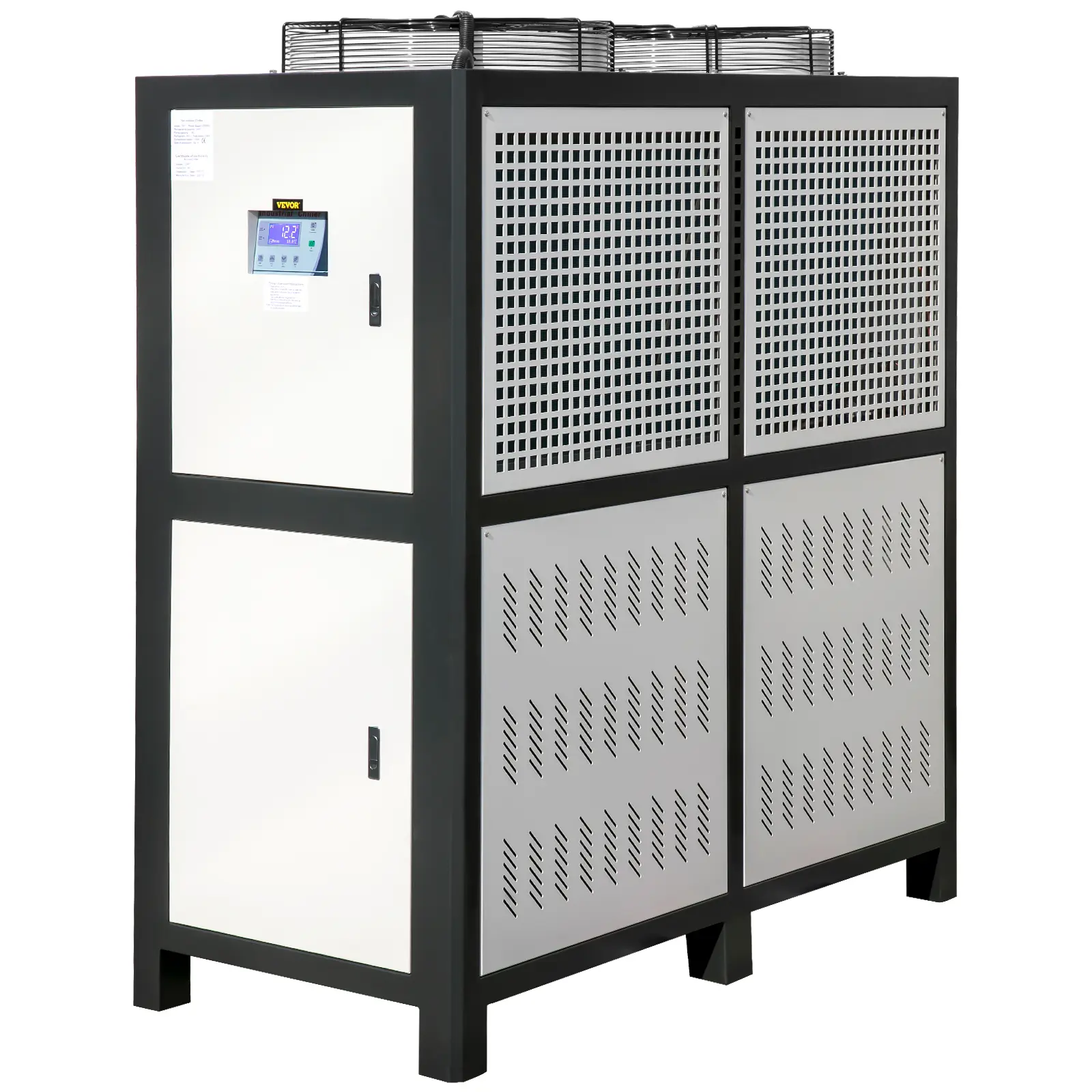 【summerfinds】VEVOR Water Chiller 15Ton, Capacity Industrial Chiller 15Hp, Air-Cooled Water Chiller, Finned Condenser, with Micro-Computer Control, Stainless Steel Water Tank Chiller Machine for Cooling Water