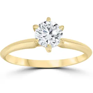 14k Yellow Gold 1ct Round Solitaire Diamond Engagement Ring 14k Yellow Gold 1ct Round Solitaire Diamond Engagement Ring