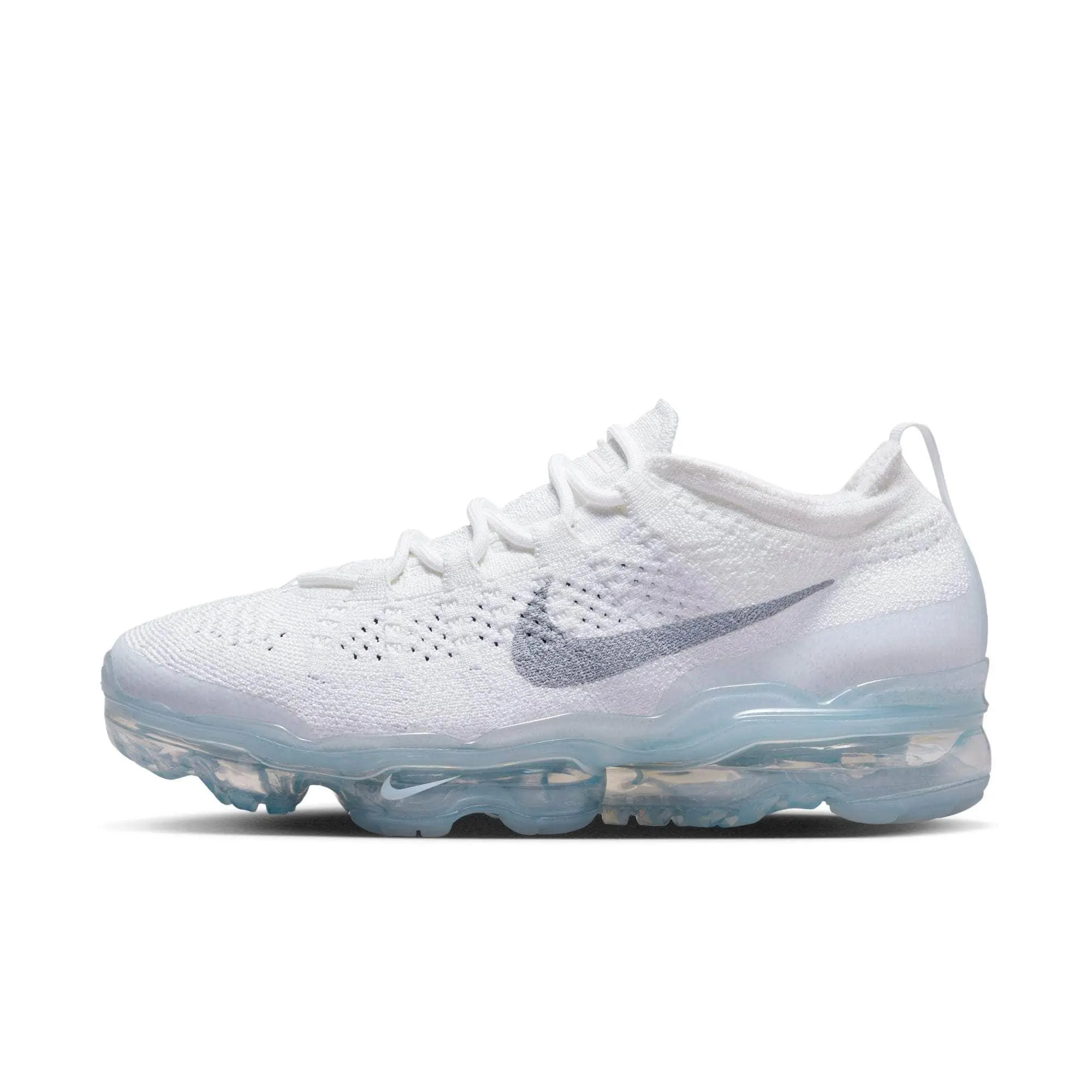 Women's 2023 Flyknit Sports Shoes - Lightweight Woven Recycled Mix Trainers, Full-Length Air Cushion, Stretch Fit, Rubber Sole, Traditional Lacing, for Casual Walking & Running, Platinum Tint DV6840-100