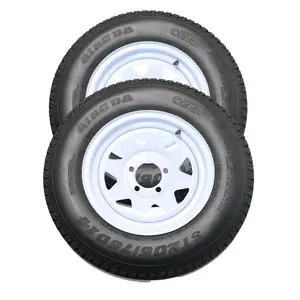 Garvee 2PCS ST205/75D14 Tire,  ST205 75D14 with 5 Lug On 4.5 in,  ST205/75D14 Tire and Rim 5 Lug