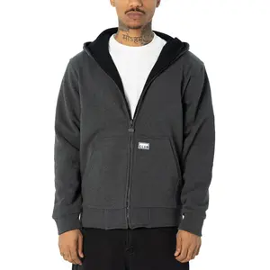Pro Club Men's Heavyweight Basic Reversible Thermal Zip-Up Hoodie