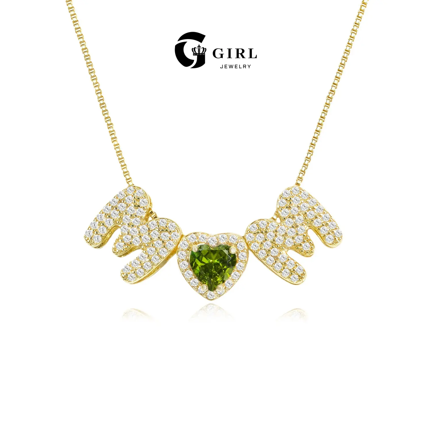 GGIRL Sparkling 14k Gold Mom Necklace For Women: A Unique, Designer Mother'S Day Gift—A Versatile, Elegant, And Sophisticated Piece Perfect For Young Women