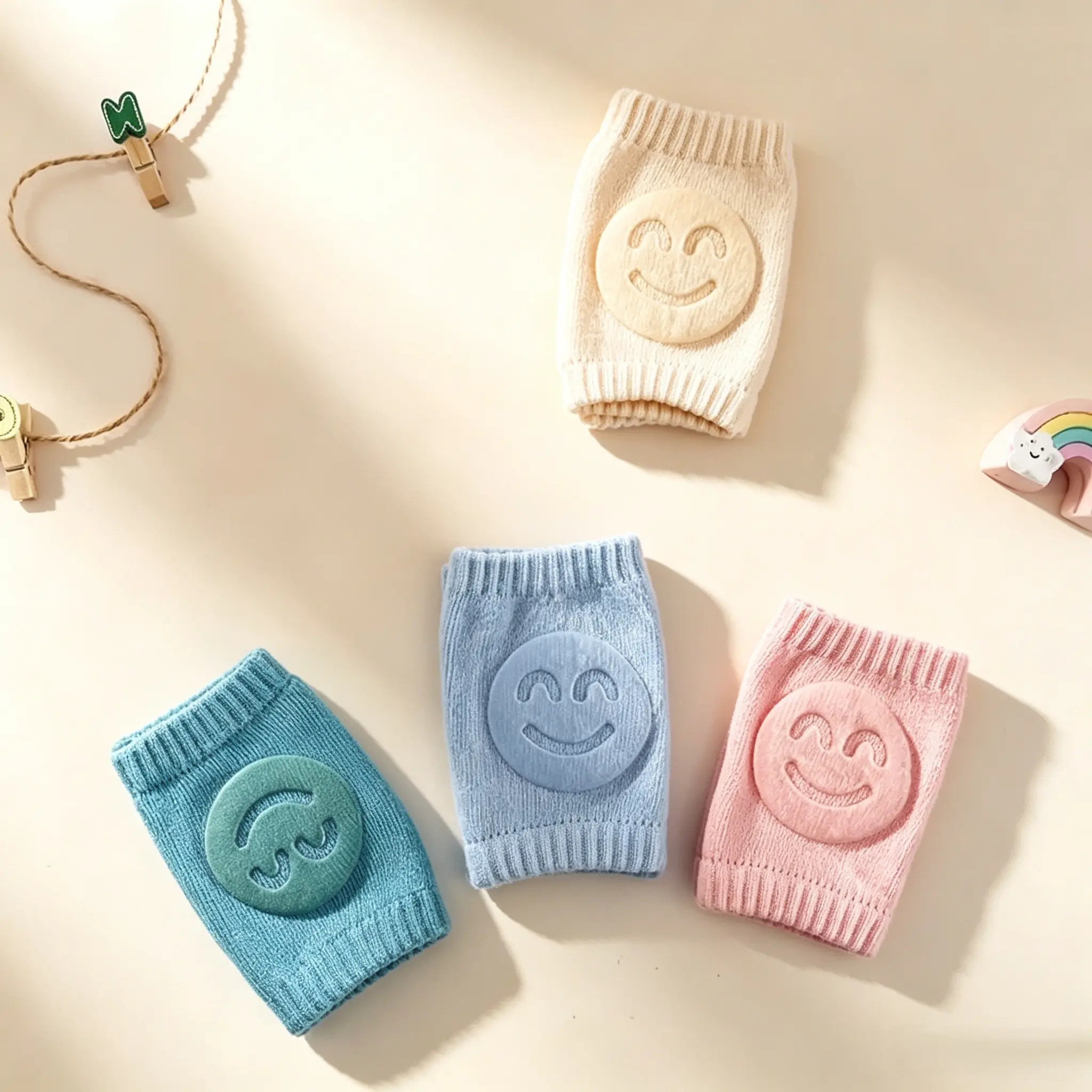 Baby Knee Pads For Crawling Toddler Leg Warms Non-slip Anti-Friction Socks For Crawling 6-24 Months Babies