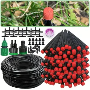 Garden drip irrigation automatic watering system set Soaker Hose For Garden 1/4'' 13cm Outdoor Water Sprinkler is suitable for bonsai flowers and vegetables greenhouse