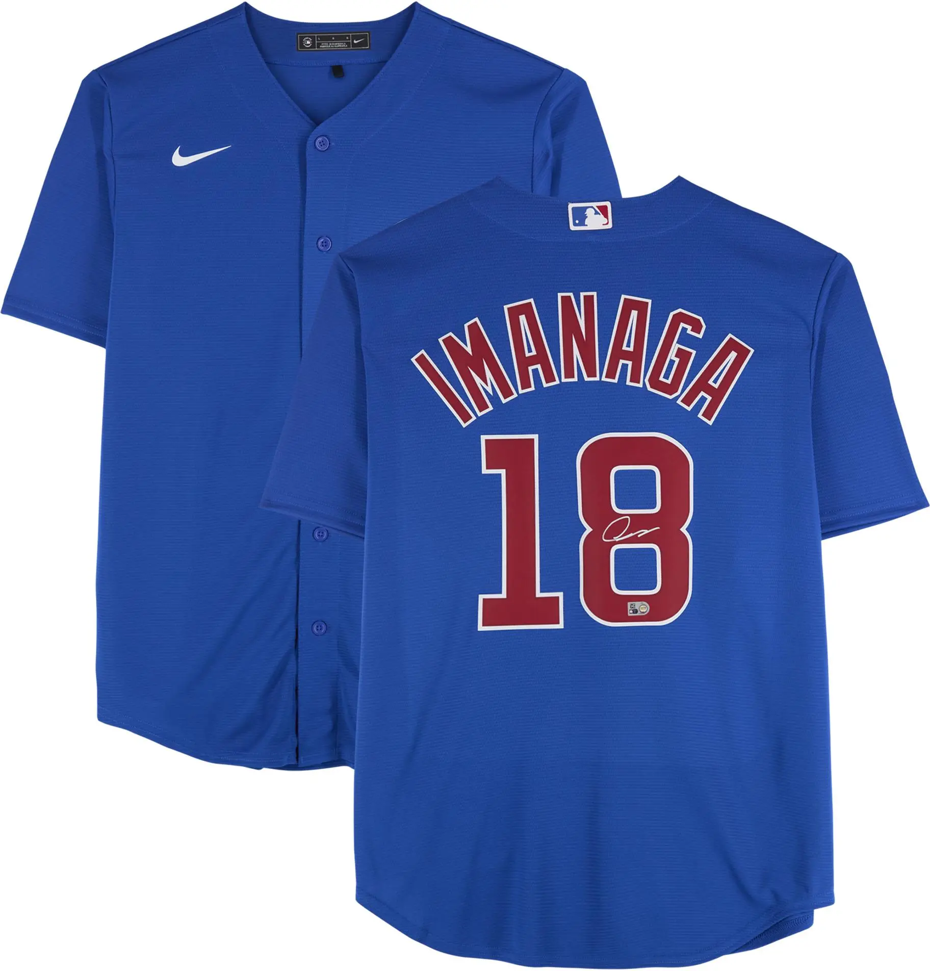 Shota Imanaga Chicago Cubs Autographed Blue Nike Replica Jersey