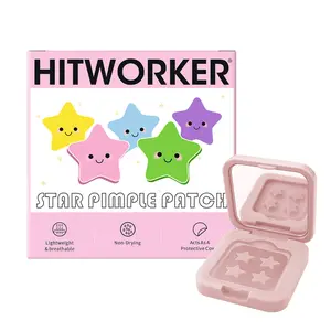60 Sheets Hitworker Hydrogel Acne Patches, Blemish Barrier Patches, Gentle Non-Irritating Overnight Spot Treatment, Suitable for All Skin Types, Travel-Friendly Packaging, Hydrocolloid, Acne Clearing Products