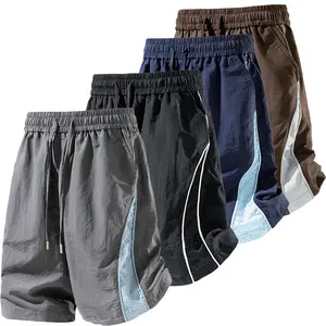 Men's Quick-Dry Twill Shorts - Athletic Bermuda Style with Breathable Mesh Side Panels and Drawstring Waist for Summer Outdoor Wear, Men’s Shorts