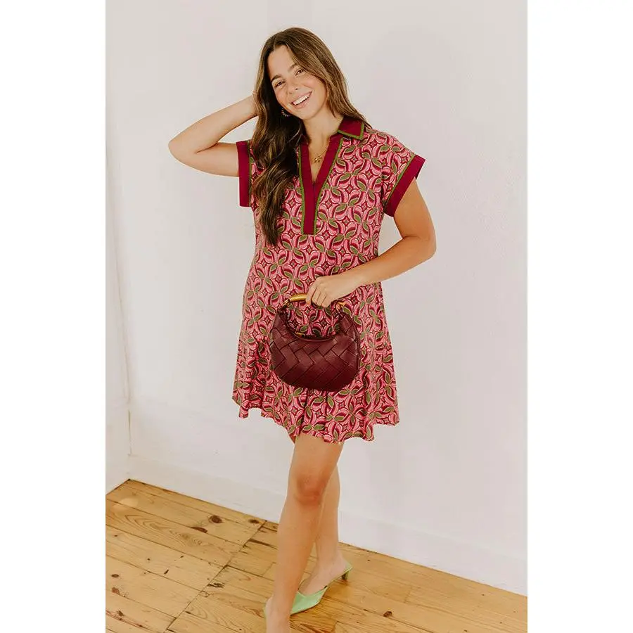 Cider Dreams Mini Dress in Sangria