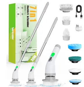 Electric Spin Scrubber, Cordless Bathroom Scrubber Cleaning Brush for Floor, Bathtub, Kitchen