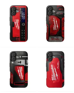 Mechanic Tool Box Style Protective,Heavy Duty Power Tool Inspired Red, Case Compatible with iPhone 7, 8, X, 11, 12, 13, 14, 15, 16 17 & Samsung Galaxy S21, S22, S23 & S24 S25 series