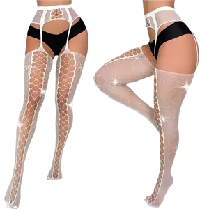 Lace Resort Body Stocking | Rhinestone Garter Design | Evening Resort Wear